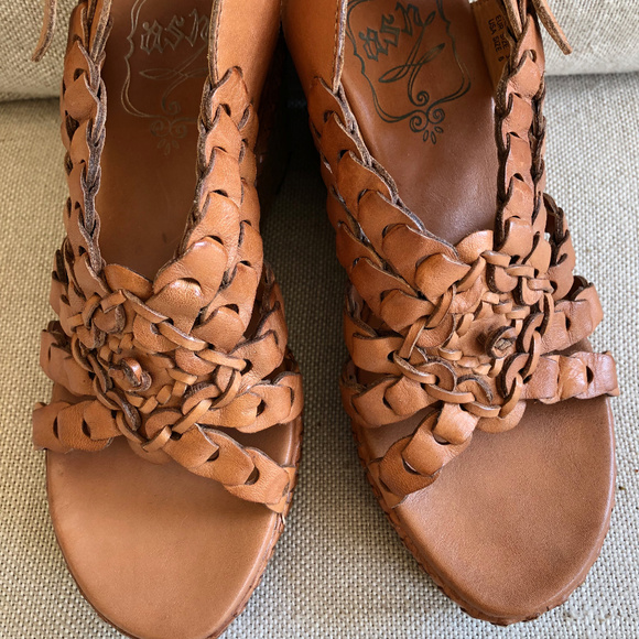 Ash braided vachetta high wedge shoes size 36 6 - Picture 3 of 8